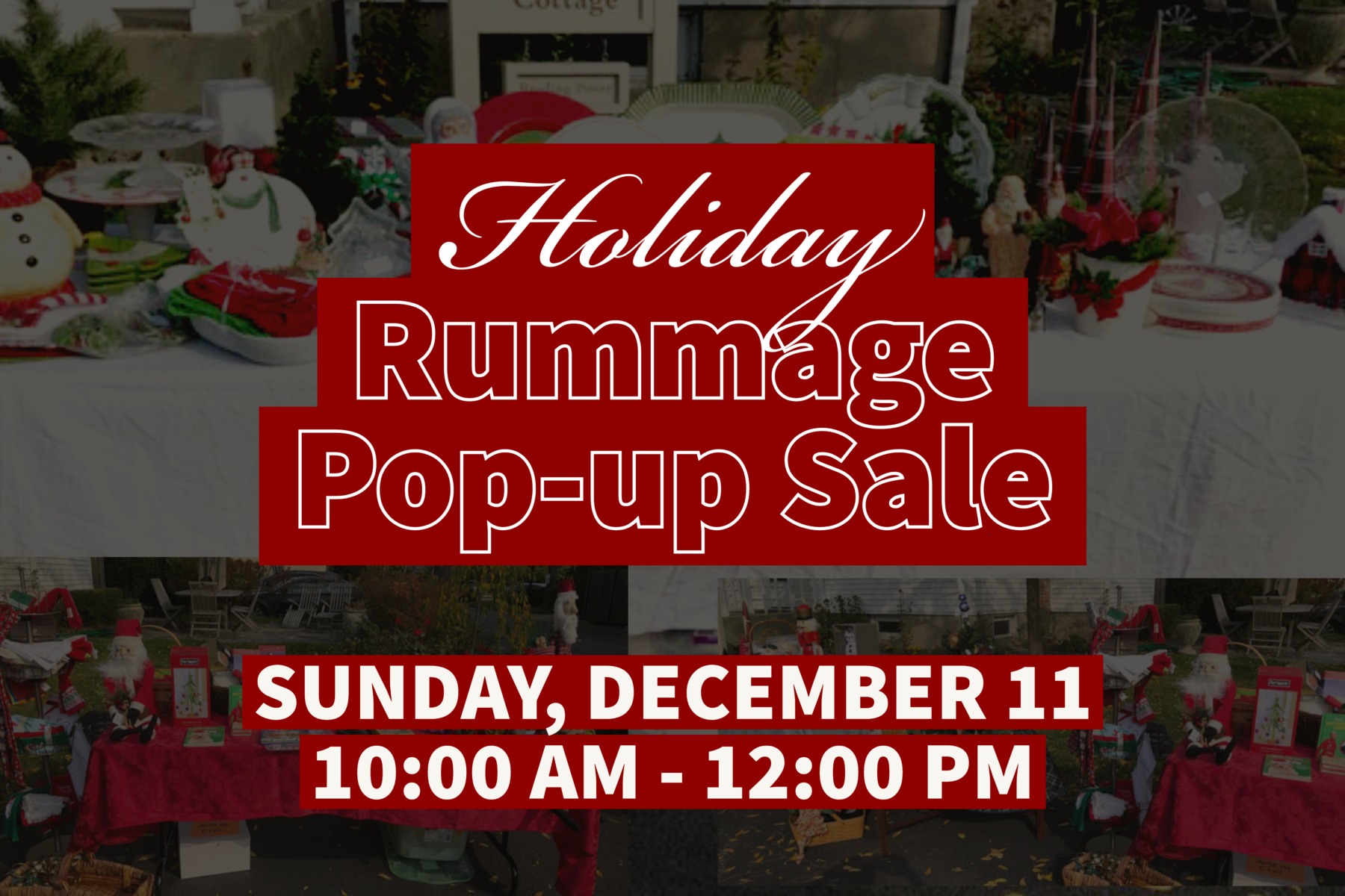 Holiday Rummage Popup Sale First Presbyterian Church of Lake Forest